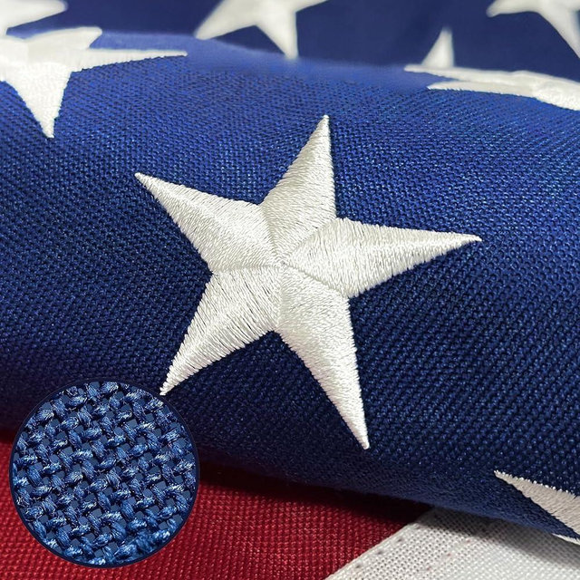 Premium American Flag 3x5 Ft TearProof Series for Outside, Heavy Duty Outdoor，Longest Lasting, Super Tough Fade Resistant Spun Polyester, High Wind US Outdoor Flags Embroidered Stars, Sewn Stripes, Brass Grommets