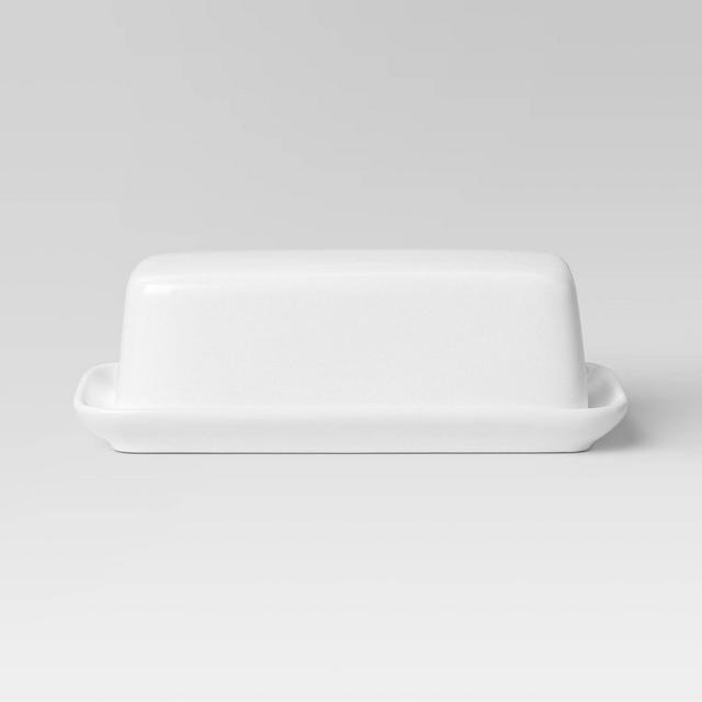 2pc Porcelain Butter Dish White - Threshold™