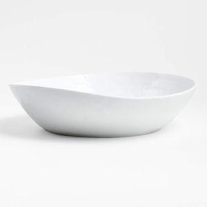 Mercer White Porcelain Large Serving Bowl | Shiny White