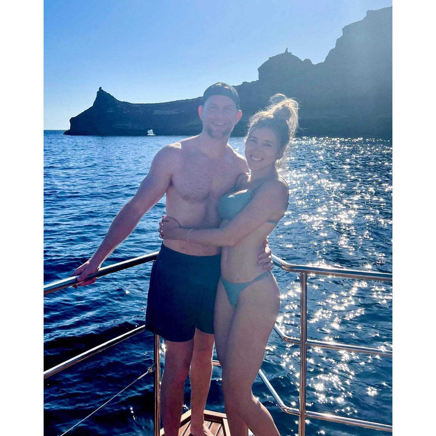 We swam in this volcanic water right after this pic.