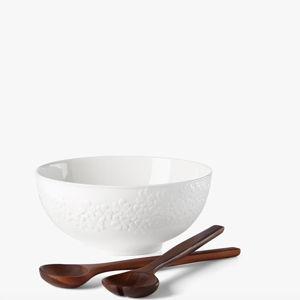 Blossom Lane Salad Set With Wooden Servers