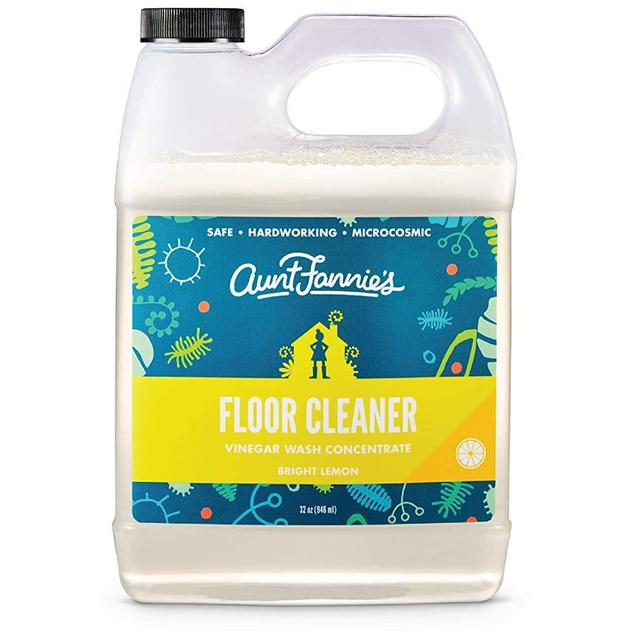 Aunt Fannie's Floor Cleaner Vinegar Wash - Multi-Surface Cleaner, 32 oz. (Single Bottle, Bright Lemon)