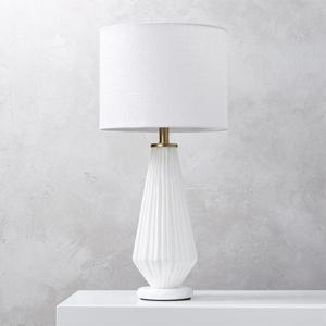 Alki White Glass Table Lamp