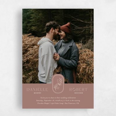 Brown Wedding Invitation - Copan Photo
