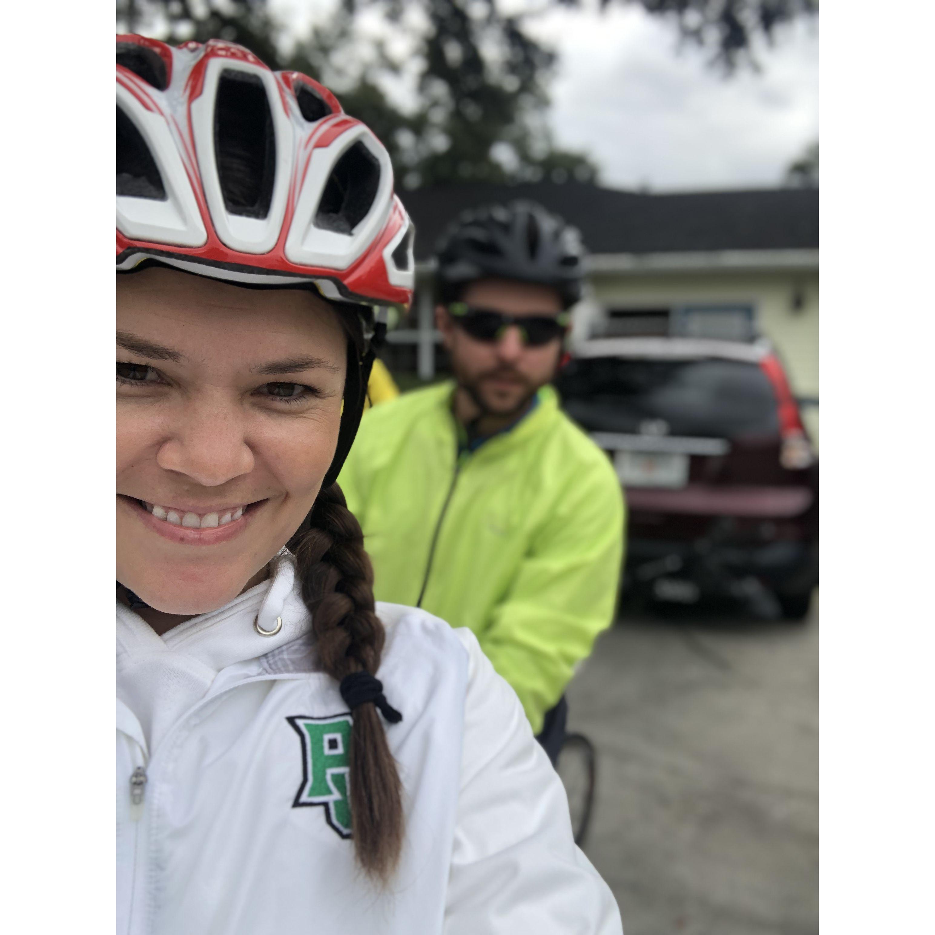 First bike ride together with Matt's Dad
