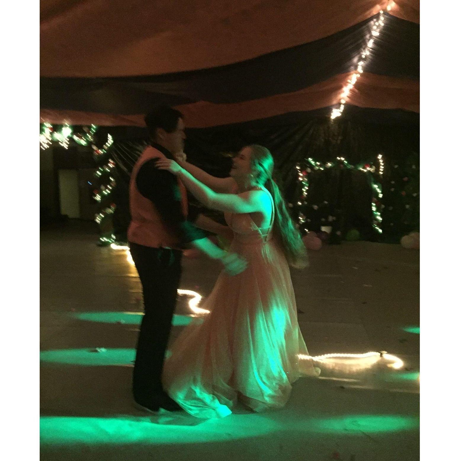 Our first dance at prom