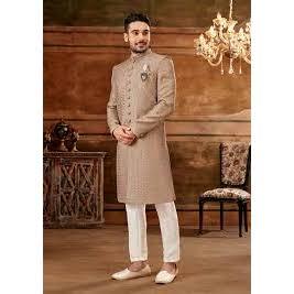 Sherwani - most popular option for men for the wedding - tends to look the smartest and most flattering
