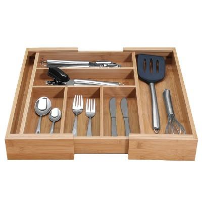 Danesco Bamboo Expandable Cutlery Tray