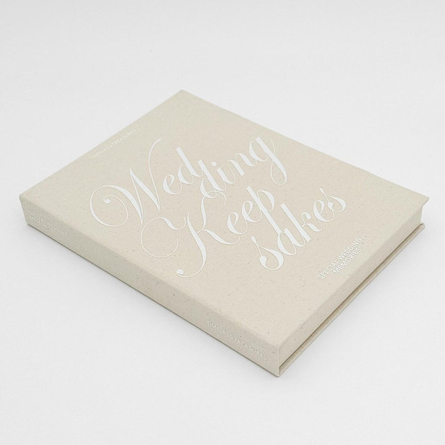 Linen Wedding Keepsake Book Box