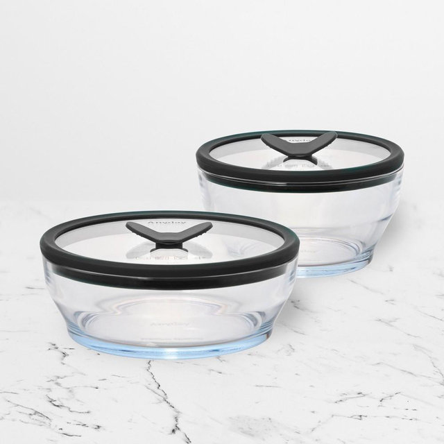 Anyday Clear Glass Cookware and Storage, Set of 4, Medium