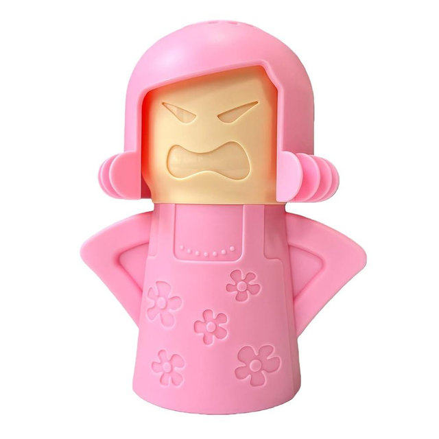 Aivwis Angry Mama Microwave Oven Steam Cleaner, Angry Mom Microwave Cleaner, Just Add Vinegar and Water, Cut Cleaning Time by Half (Pink)