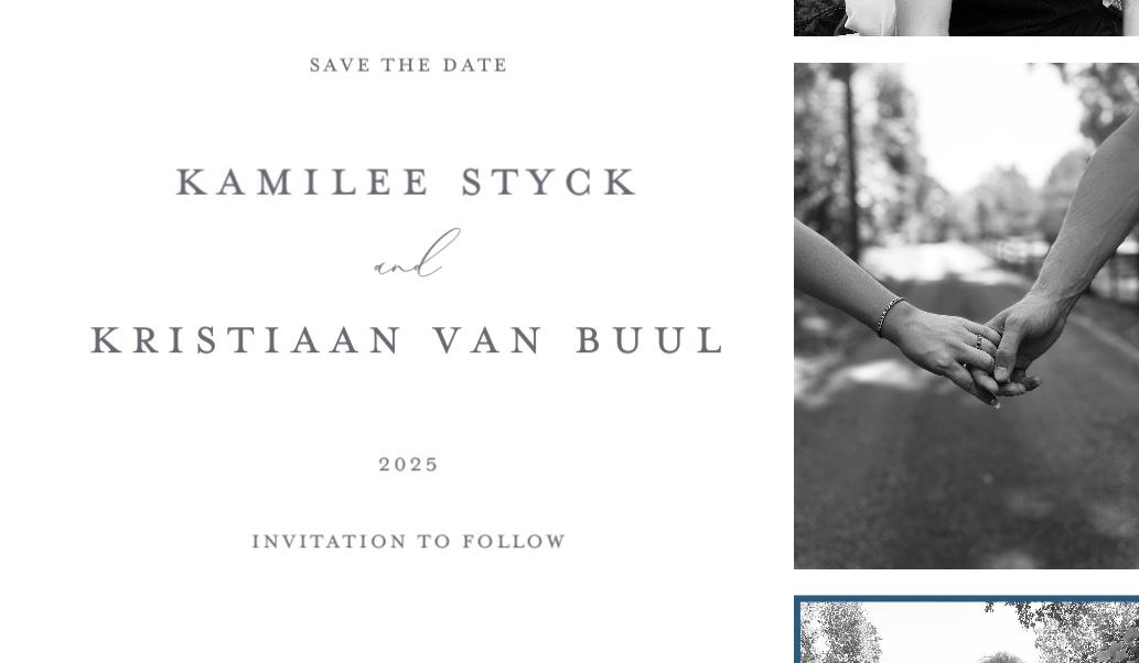 The Wedding Website of Kamilee Styck and Kristiaan Van Buul