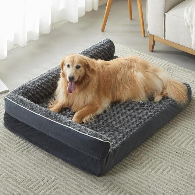 BFPETHOME Orthopedic Dog Bed for Extra Large Dogs-Big Waterproof Sofa Dog Bed with Removable Washable Cover, Large Dog Bed with Waterproof Lining and Nonskid Bottom,Pet Bed for Large Dogs.