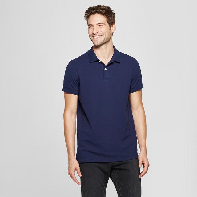 Men's Standard Fit Short Sleeve Loring Polo T-Shirt - Goodfellow & Co™ Navy Voyage XXL