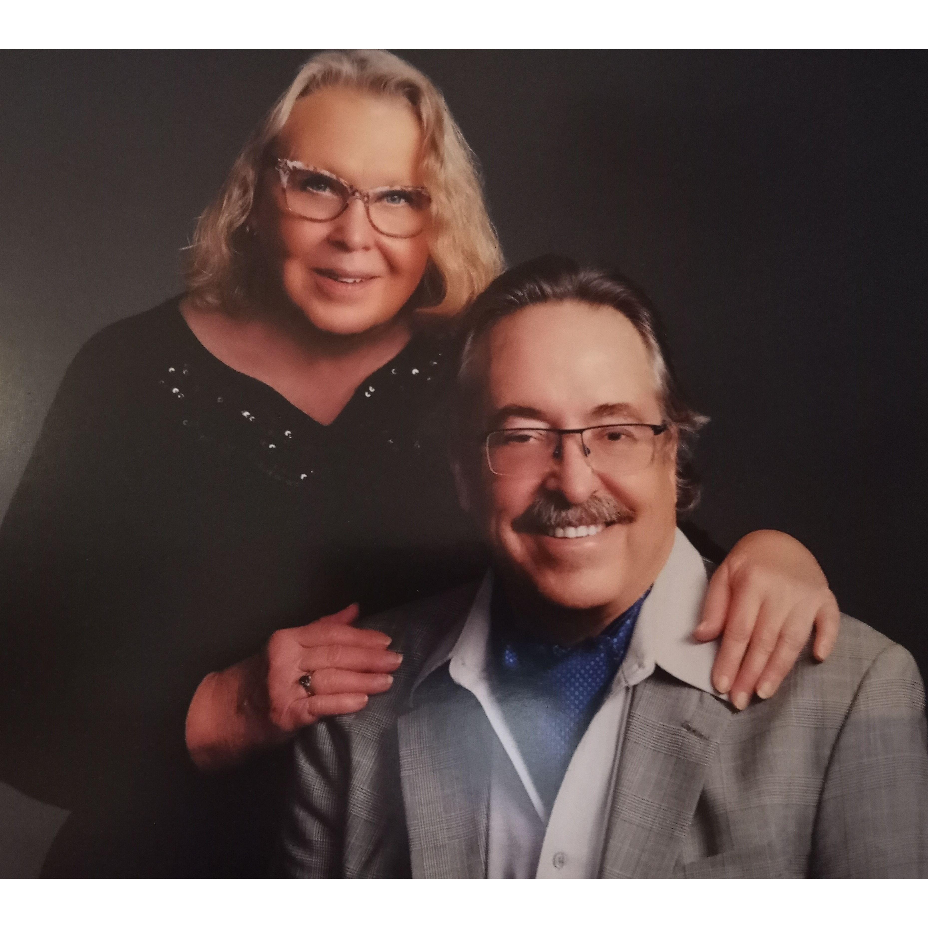 This is our 2020 Eleva Lutheran Church photo (when Sue still wore glasses before she got her "new eyes"--tee hee)!