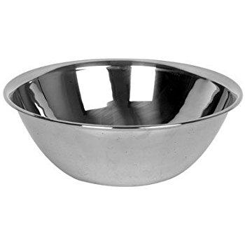13 Quart Stainless Steel Mixing Bowl, Polished Mirror Finish Nesting Flat Base Bowl, Professional Cookware Mixing and Prep Bowl
