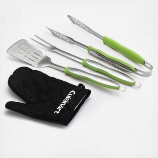 3-Piece Grilling Tool Set with Grill Glove