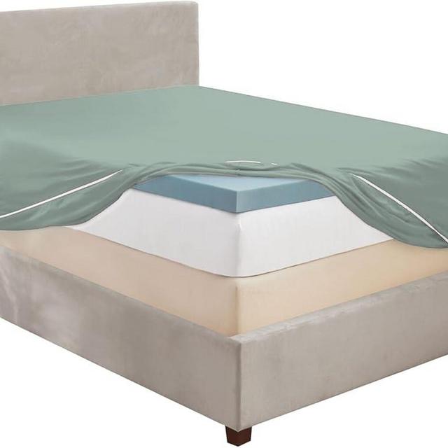 Hearth & Harbor Sage Green California King Fitted Sheet, Extra Deep Pocket Cal King Fitted Sheet Only, 1800 Microfiber Fitted Bed Sheet, Ultra Soft Fitted Sheet Cal King Fits up to 24 '' Mattress