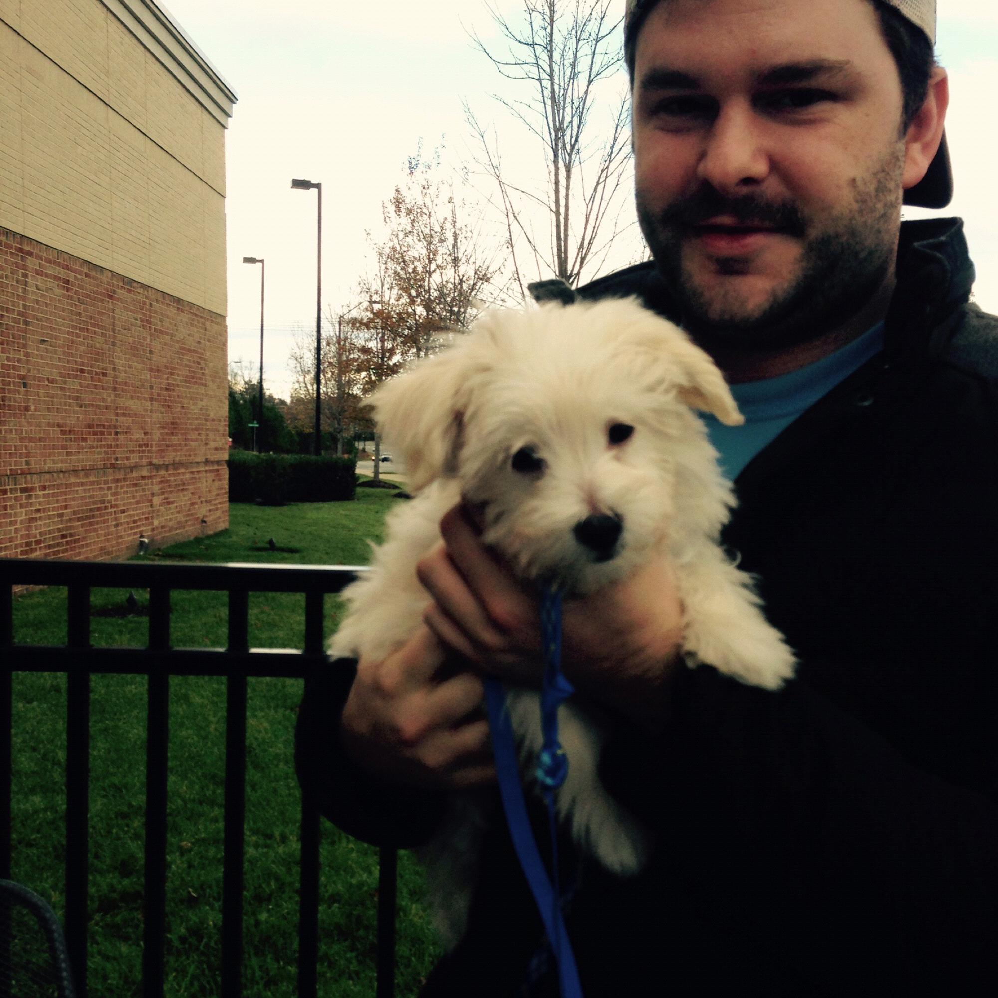 WE GOT A DOG.