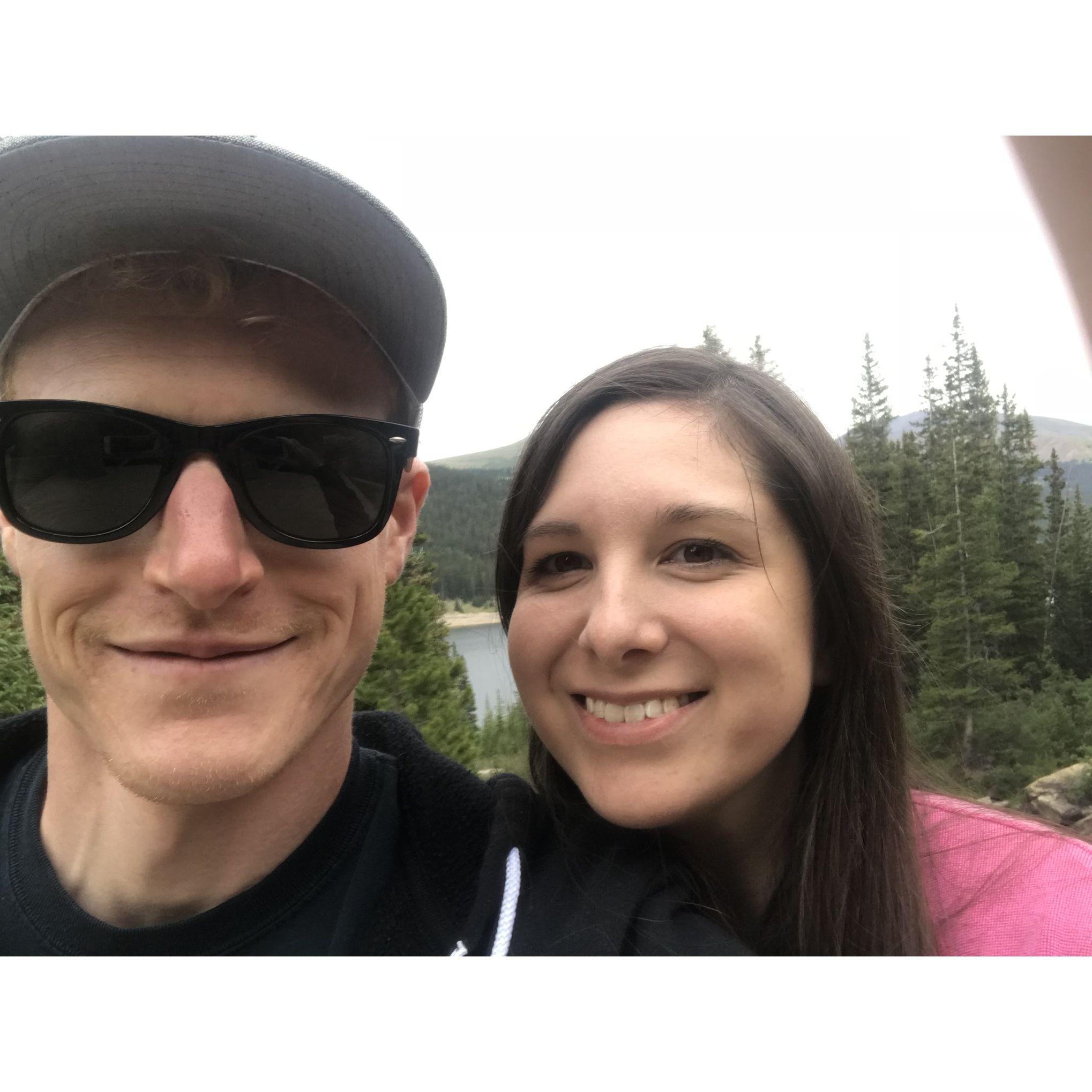 We both enjoyed hiking and being outdoors - here we are hiking near Breckenridge, CO.