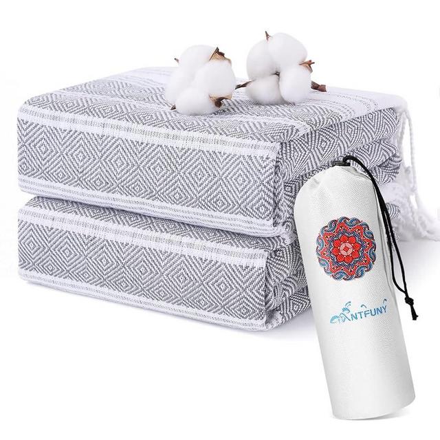 2 Packs Cotton Turkish Beach Towels Quick Dry Sand Free Oversized Pool Bath Swim Towel Extra Large Xl Big Blanket Adult Travel Essentials Cruise Accessories Must Haves Clearance Vacation Stuff