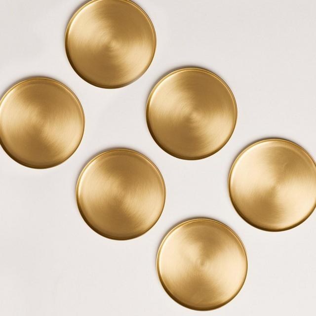 Heirloom Solid Brass Coasters, Set of 6 or 12