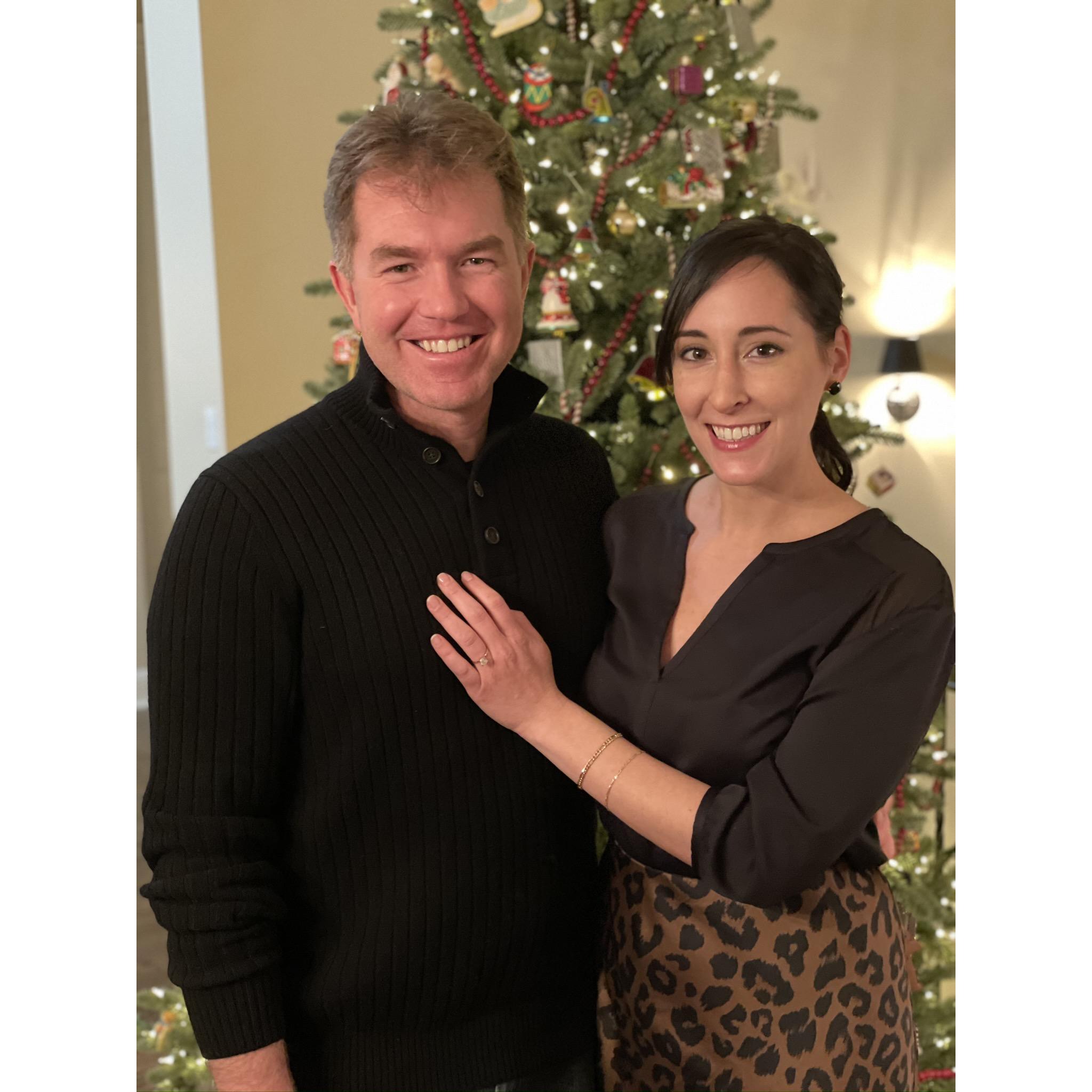 Christmas Eve... with that newly engaged glow