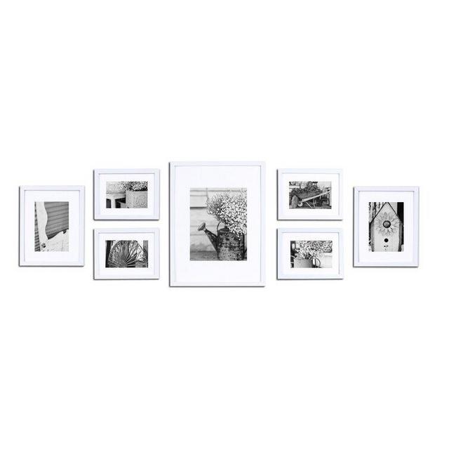 Sasia 7 Piece Matte Wood Gallery Wall Frame Set