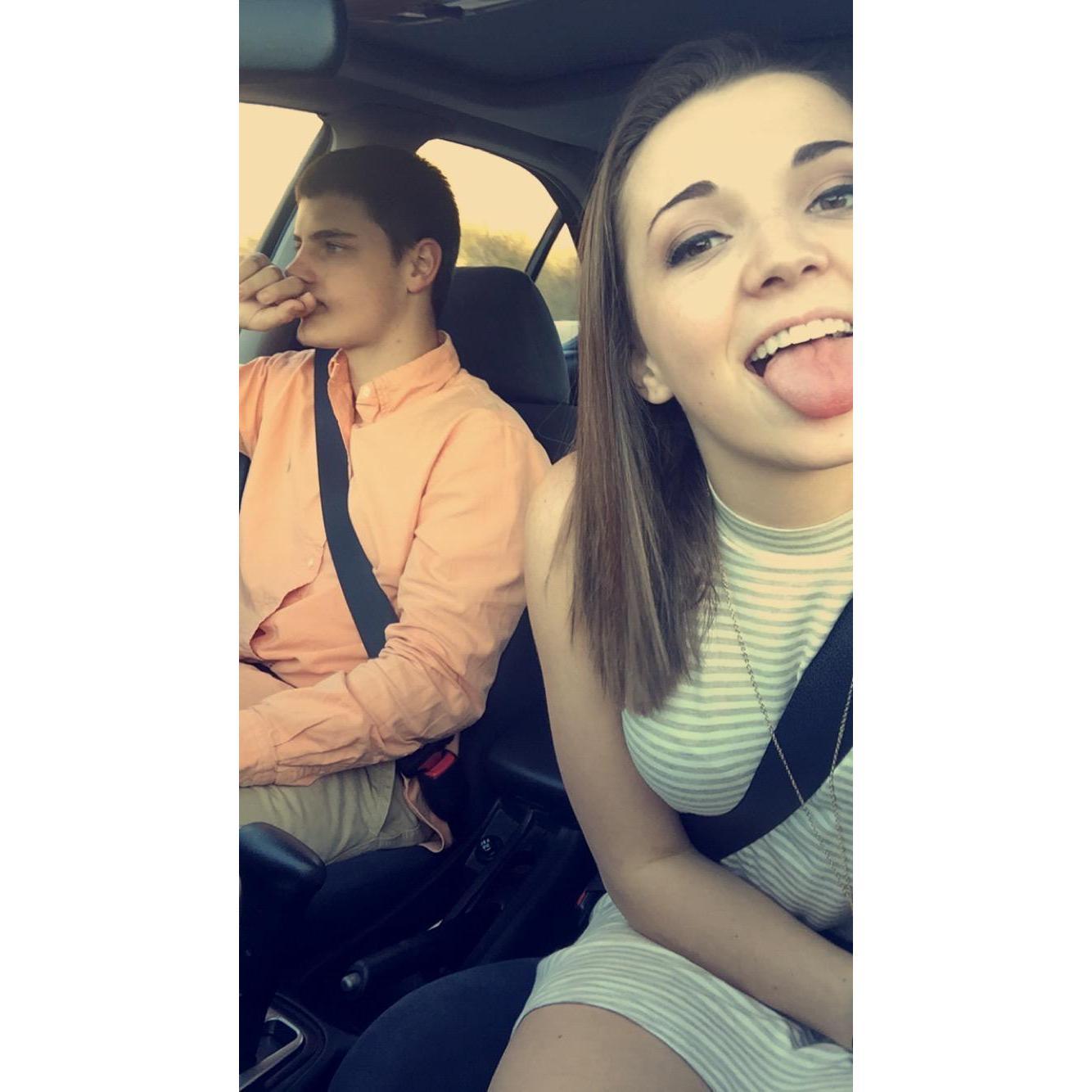 03.21.16 - Our First Date. Nick looks thrilled doesn't he? Little does he know, this date would change everything.
