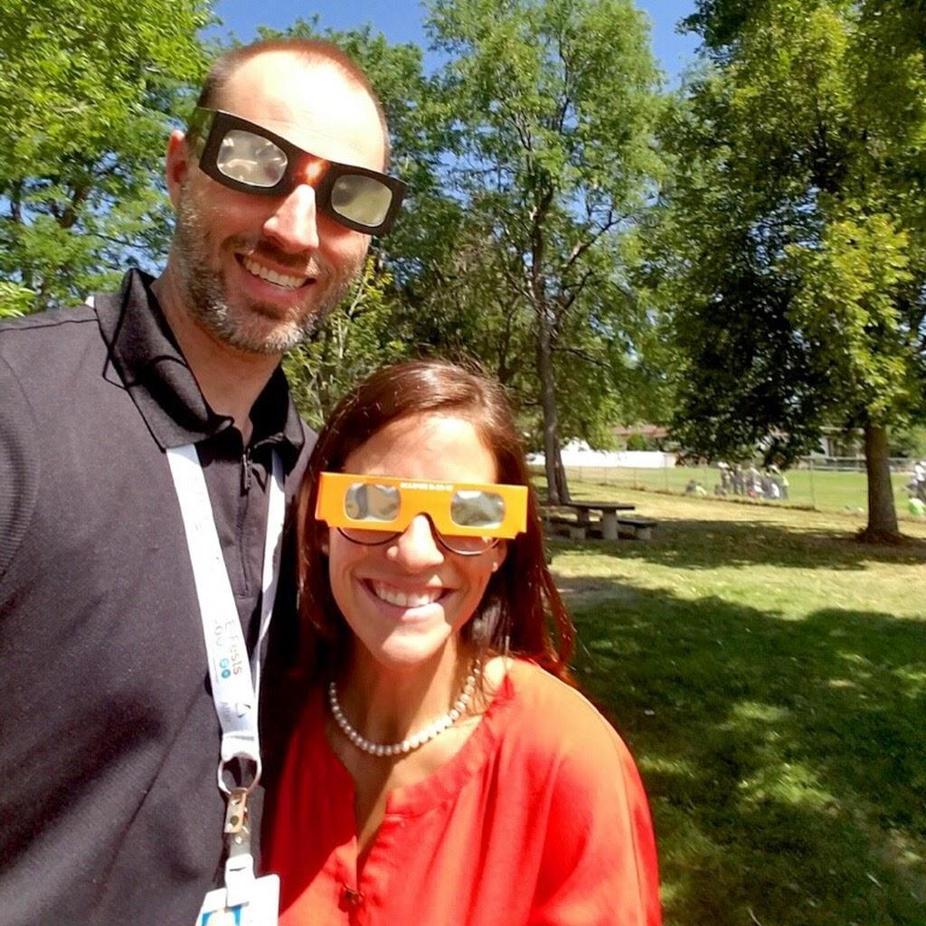 Dan went to Ilana's school to watch the eclipse in Fall 2018.