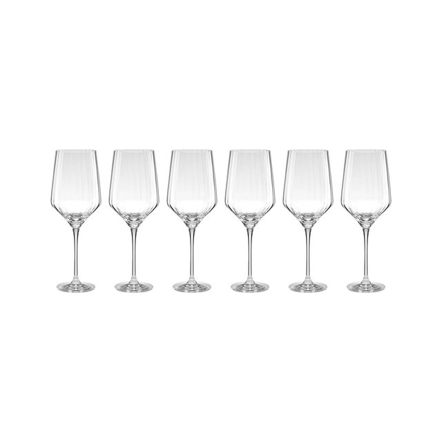 Lenox Tuscany Classics Angled Optic Wine Glasses, Set Of 6
