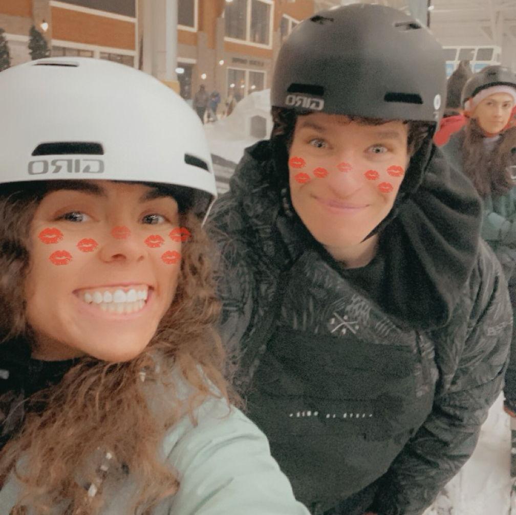 Our first time Snowboarding together. 2/14/25