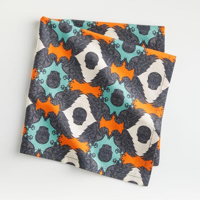 PATCH NYC Skull and Crow Napkin