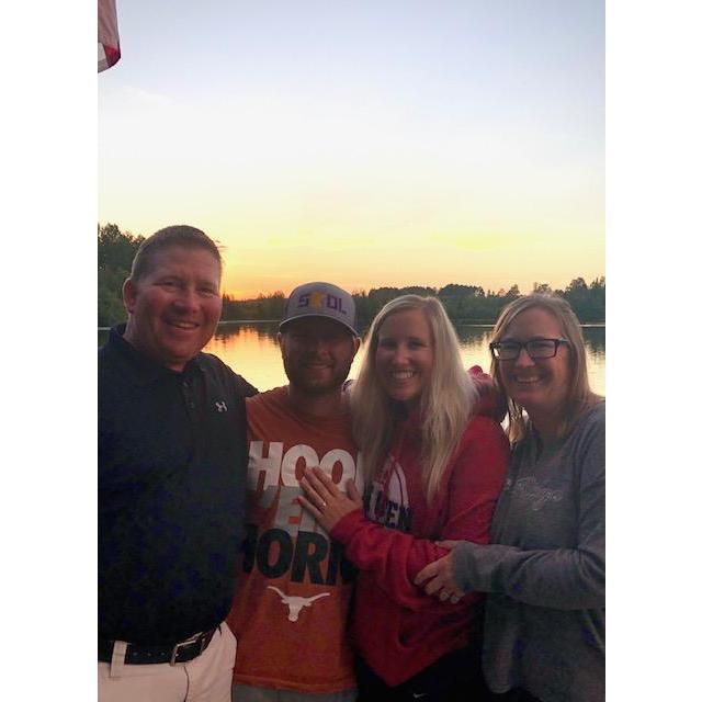 Jordan may have asked my dad if he could propose, but he did not tell him when he was planning it!! Everyone was surprised that night!
