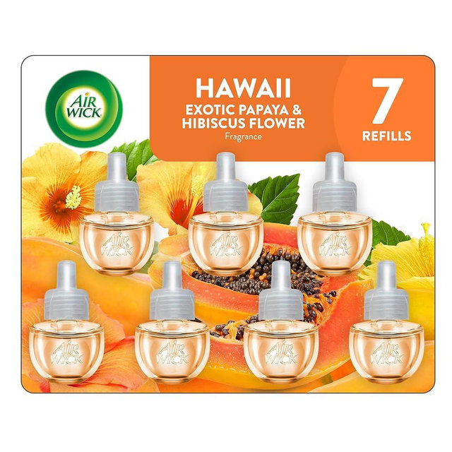 Air Wick Plug in Scented Oil Refill, 7 ct, Hawaii, Air Freshener, Essential Oils