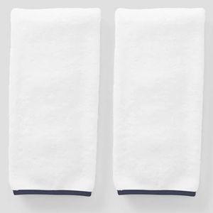 Signature Hand Towel - Navy Piping
