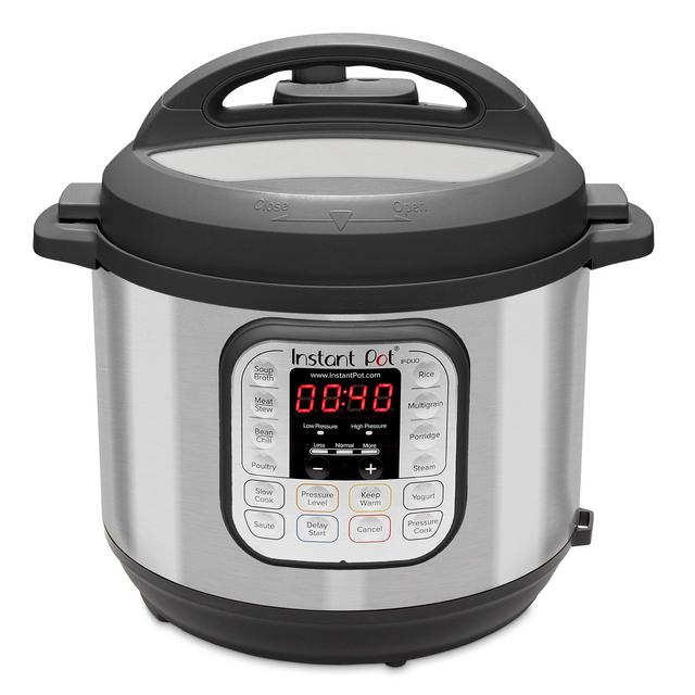 Instant Pot IP-DUO60 321 Electric Pressure Cooker, 6-QT, Stainless Steel/Black