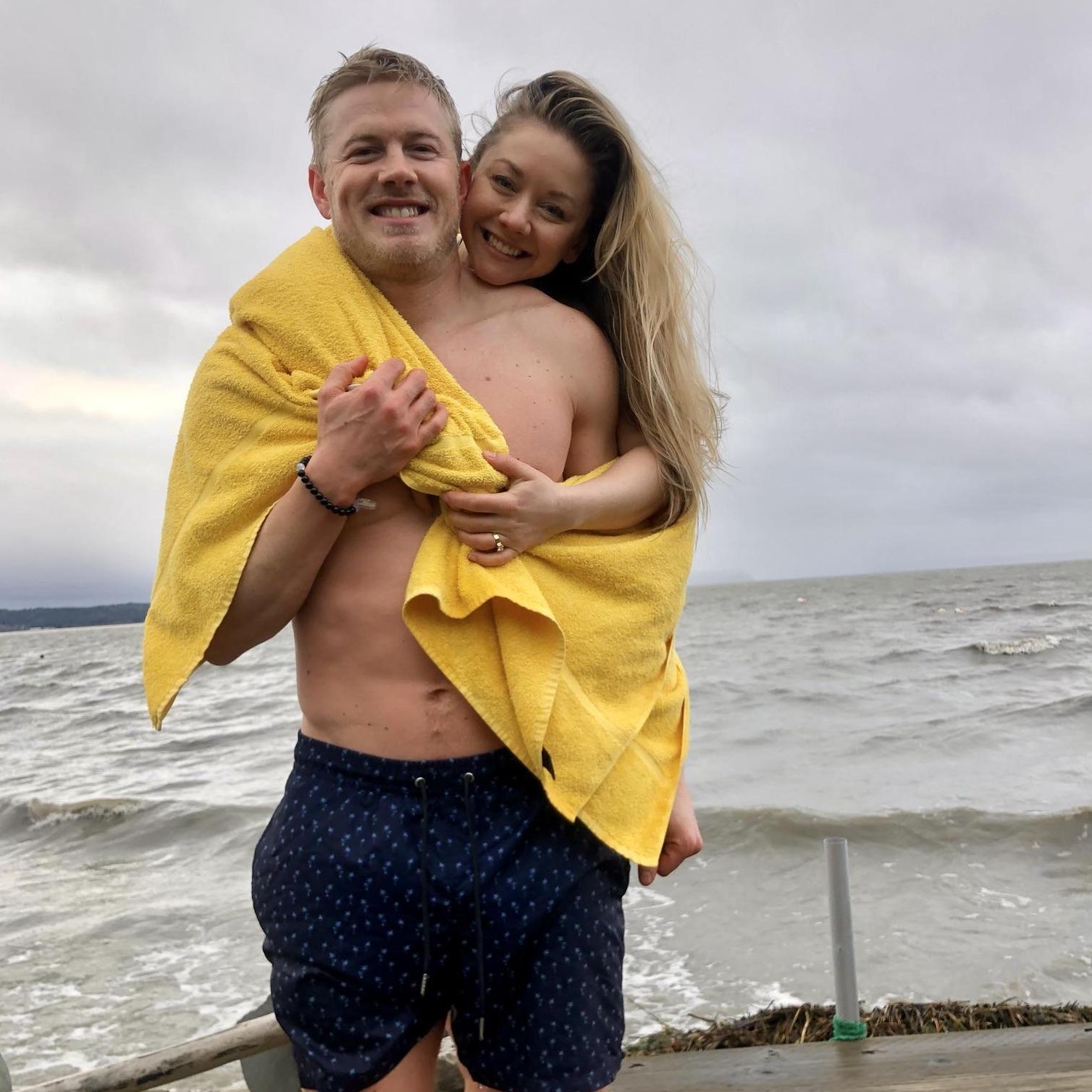 New Year's Day polar plunge on Camano