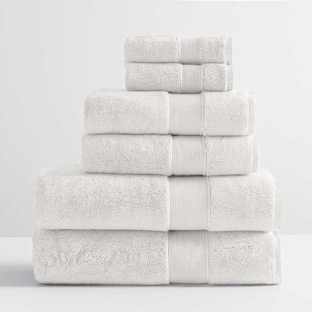 PB Classic Organic Bath, Hand, & Washcloth Towels, Set of 6, Ivory