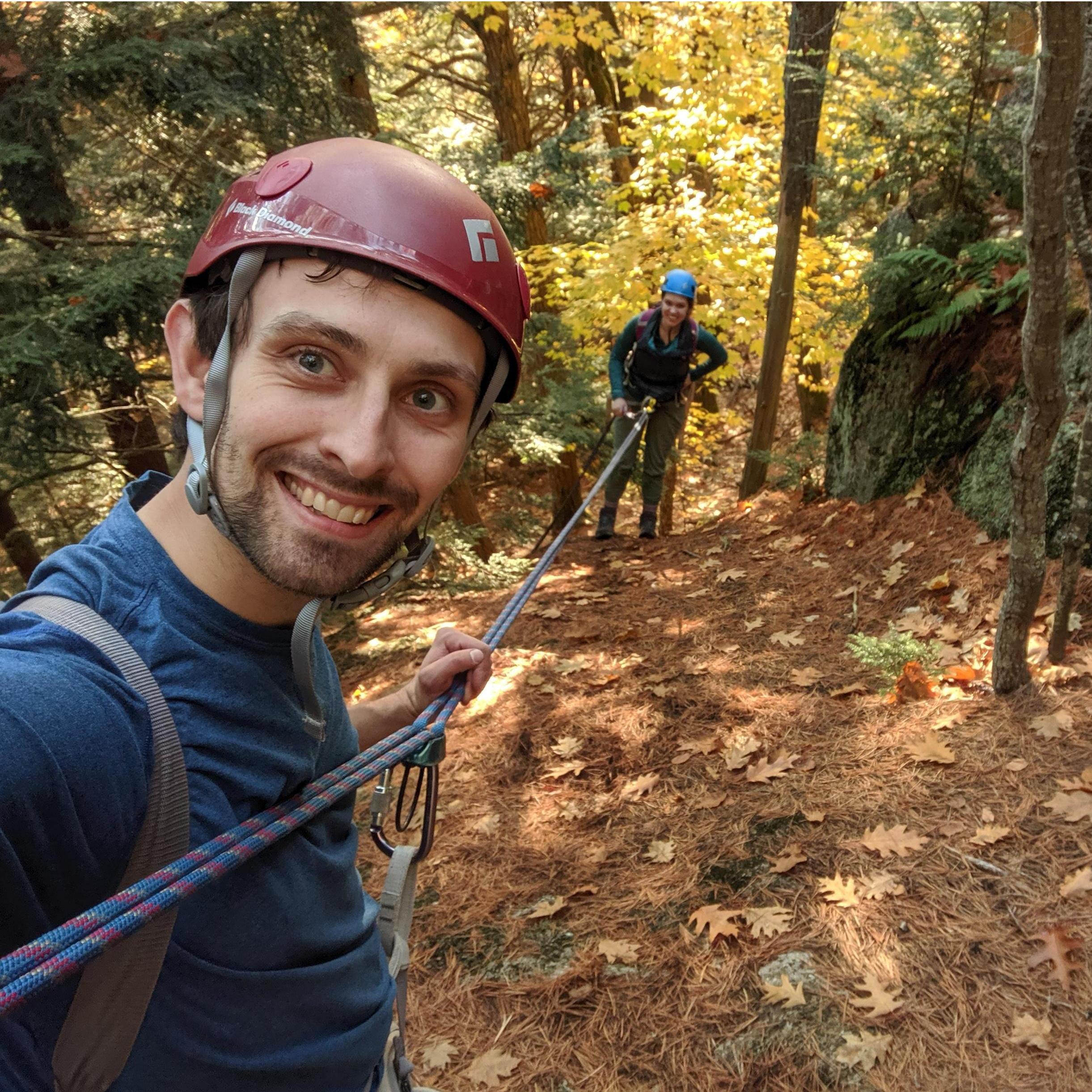 First stacked rappel. Didn't even know that's what it's called.