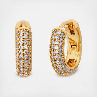 Brilliant Statements Pave Mini Huggies