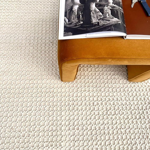 The Knitted Co. Handwoven Wool Doormat - Hand Woven Natural Footmat Rugs- Kitchen Hallway Dining Room (Ivory- 2'x3')