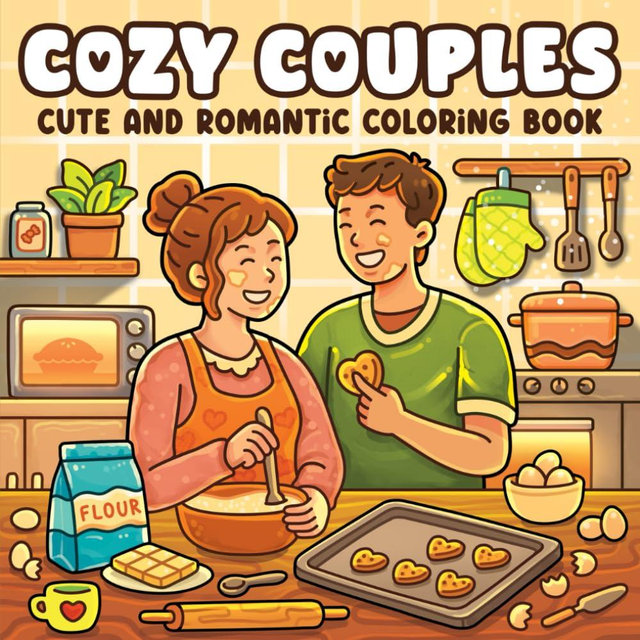 Cozy Couples Coloring Book for Adults & Teens: Cute and Romantic Designs for Women and Men Featuring Peaceful Scenes – Relaxing for Stress Relief