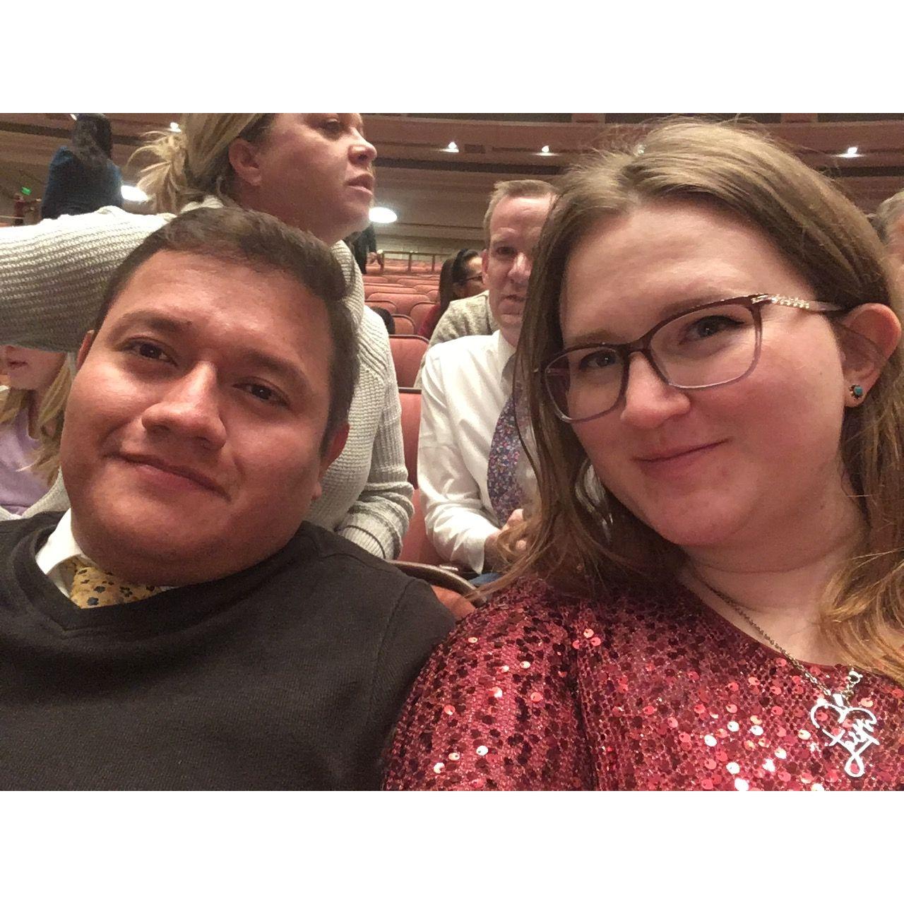 At the Christmas devotional in Salt Lake City