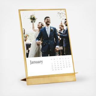 Brass Easel Calendar Gift Card