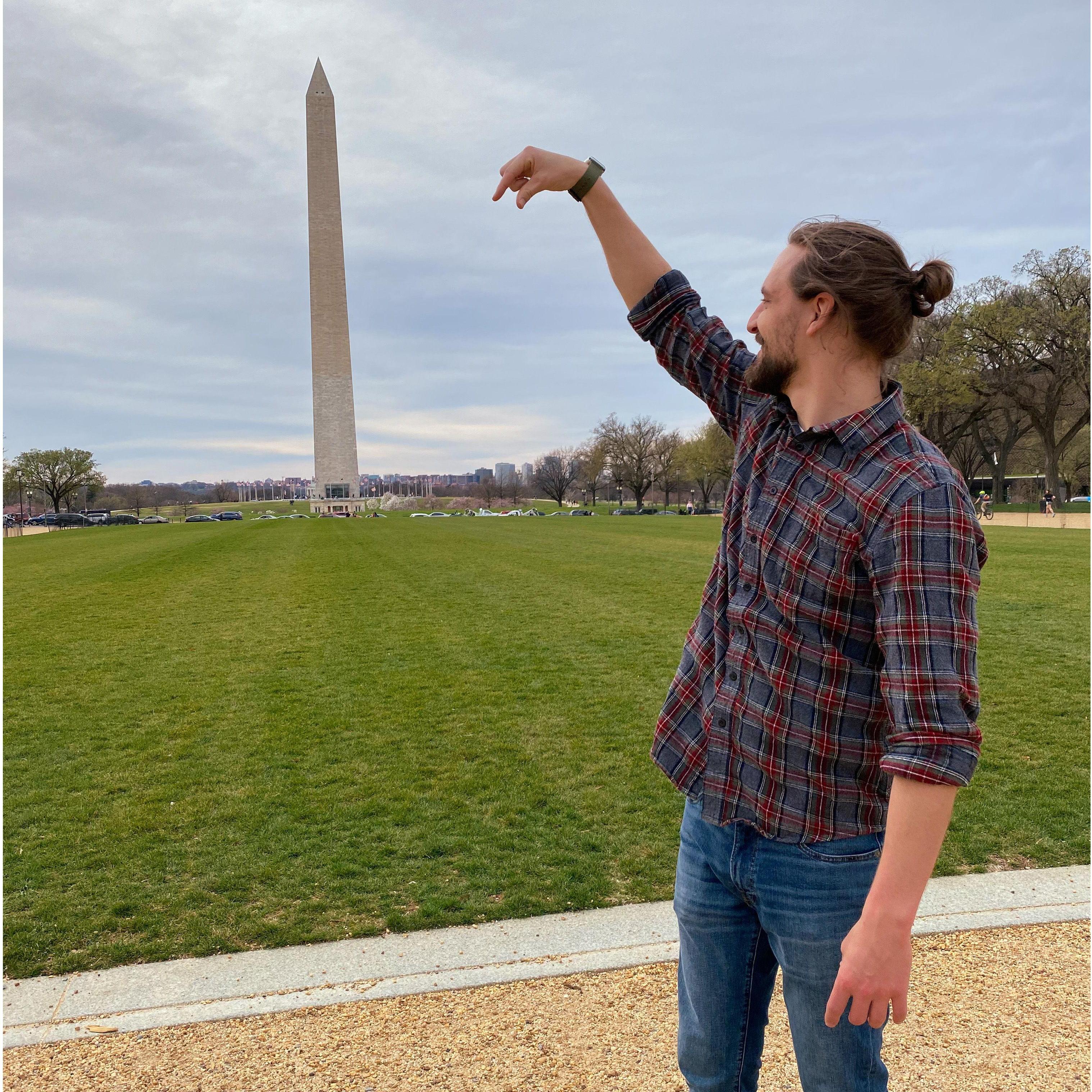 A recreation of Joe's favorite photo op from his first trip to DC as a resident of Virginia