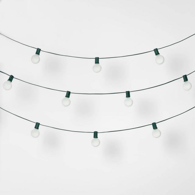20ct Christmas Incandescent G40 String Lights Satin White - Wondershop™