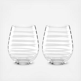 Charlotte Street Stemless Wine Glass, Set of 2