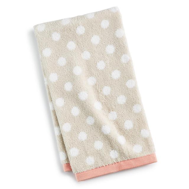 Martha Stewart Collection 15" x 28" Cotton Dot Spa Fashion Hand Towel, Created for Macy's