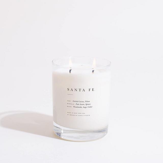 Brooklyn Candle Studio Santa Fe Classic 2 Wick Candle - Luxury Scented Candle, Vegan Soy Wax, Hand Poured in The USA, 70 Hour Slow Burn Time - 13oz